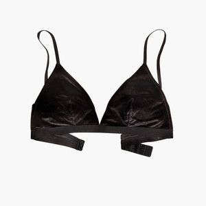 Madewell Black Velvet Pippa Bralette - Medium!
